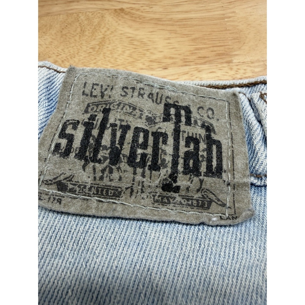 Levis SilverTab LOOSE Vintage Denim Blue Jeans Men's 33x36* Made in USA 90s Punk - Picture 3 of 15